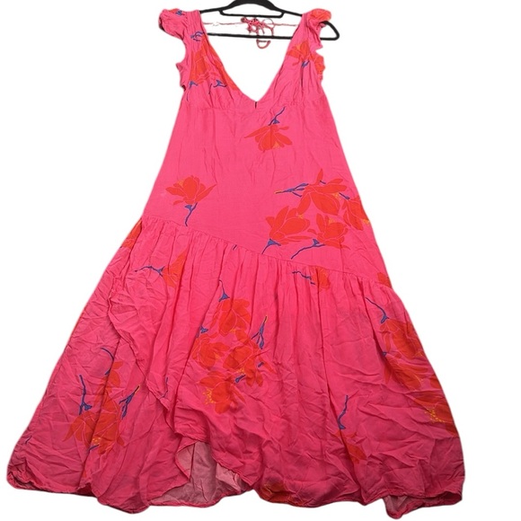 Free people she's A waterfall pink midi dress size 8 - Picture 5 of 11
